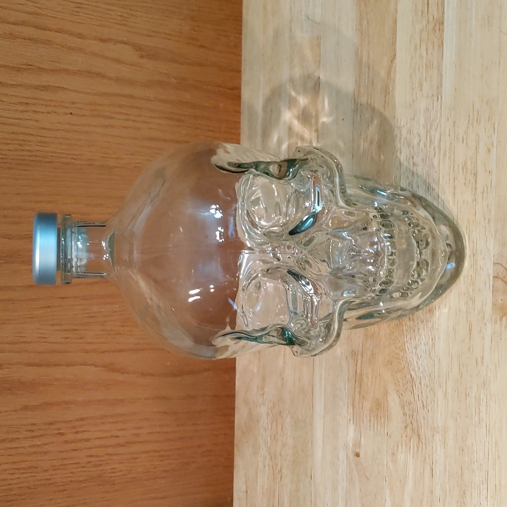 Crystal Head Vodka bottle, empty